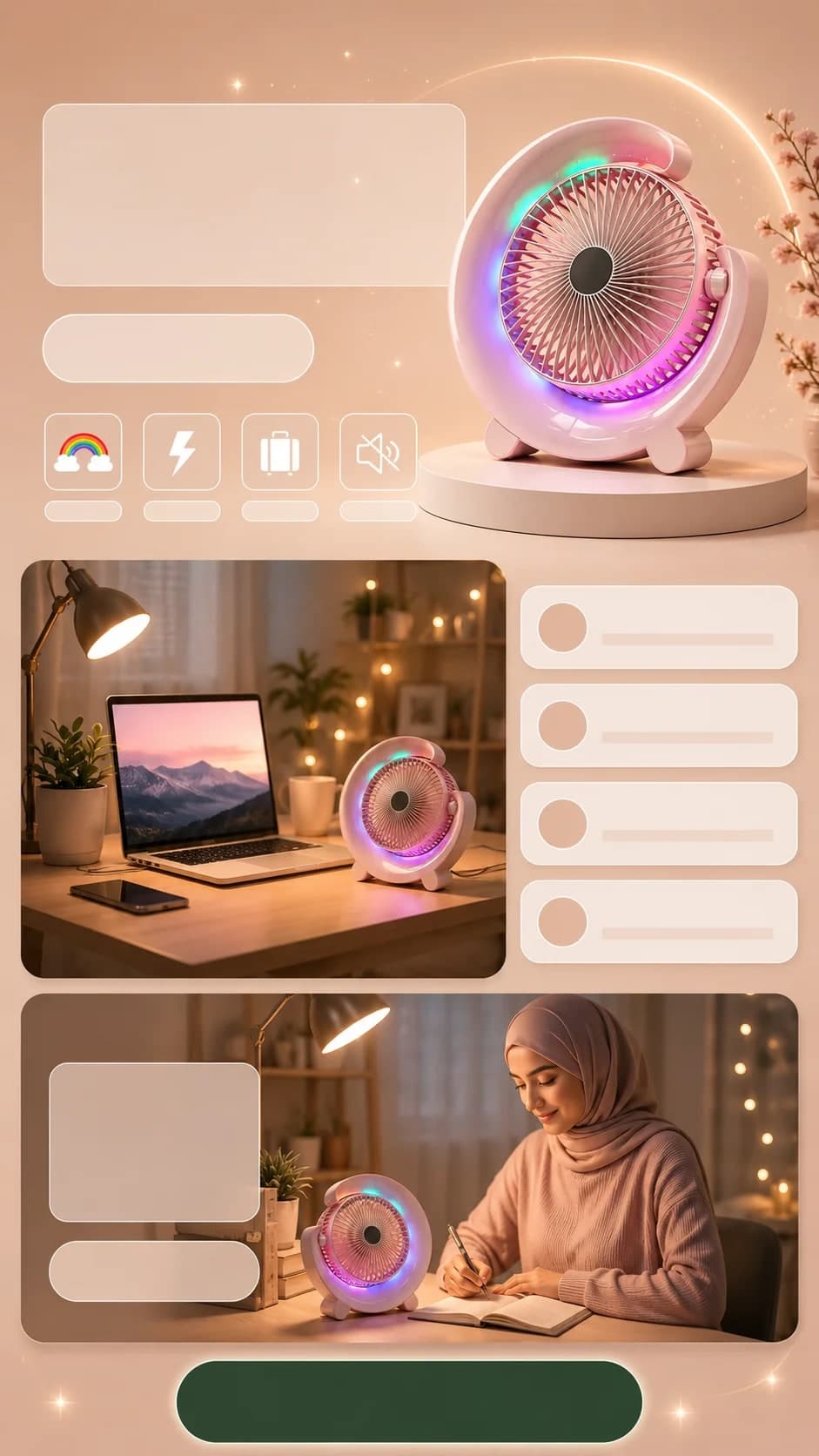 مروحة ديكور محمولة